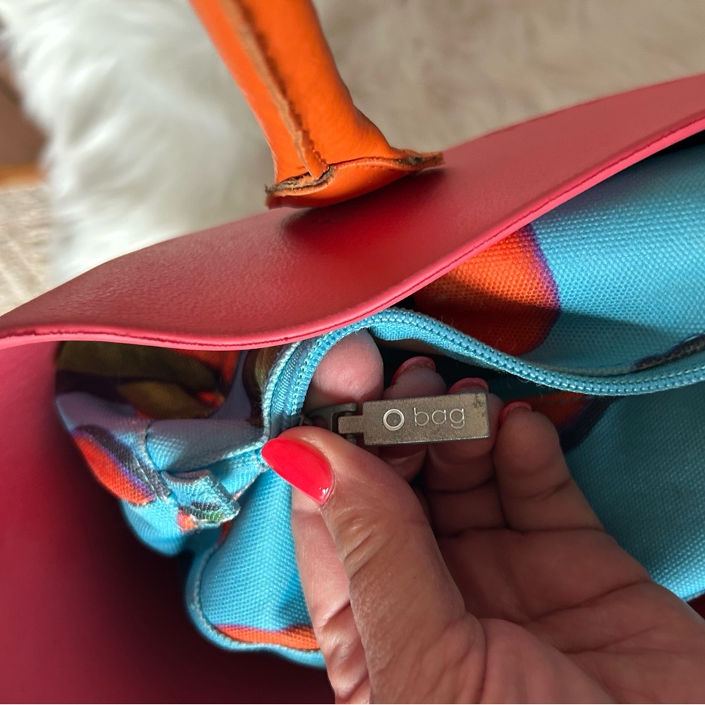 O Bag Pink and Orange Large Women's Tote - Picture 6 of 9